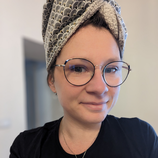 serviette à cheveux Bulles et Tortues